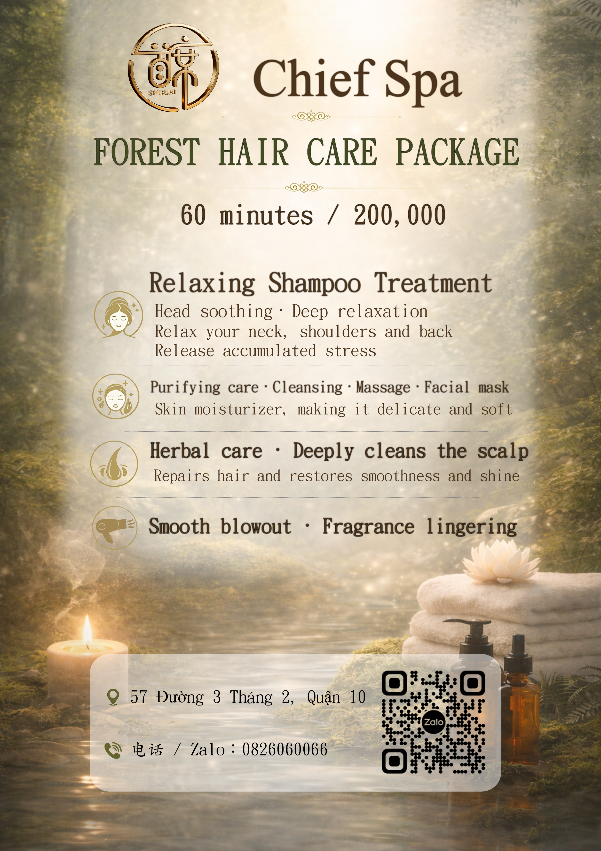 CHIEF SPA massage spa price menu for District 10 Ho Chi Minh customers | near KKV Q10 in District 10, Ho Chi Minh City