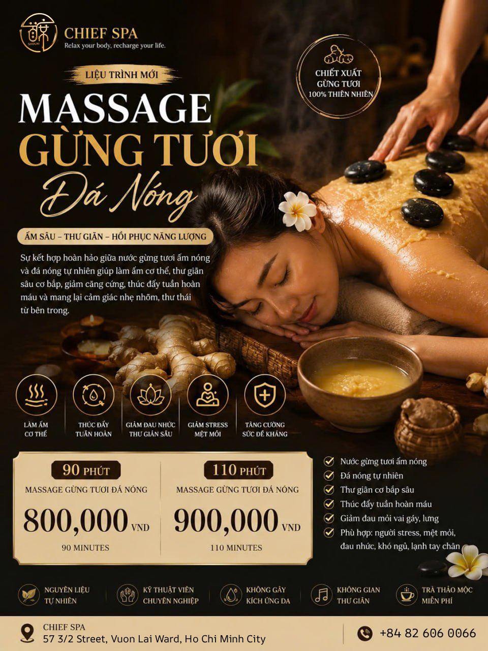 CHIEF SPA spa service menu and massage promotion in District 10 Ho Chi Minh | near KKV Q10 and opposite HaDo Centrosa Garden in District 10, Ho Chi Minh City