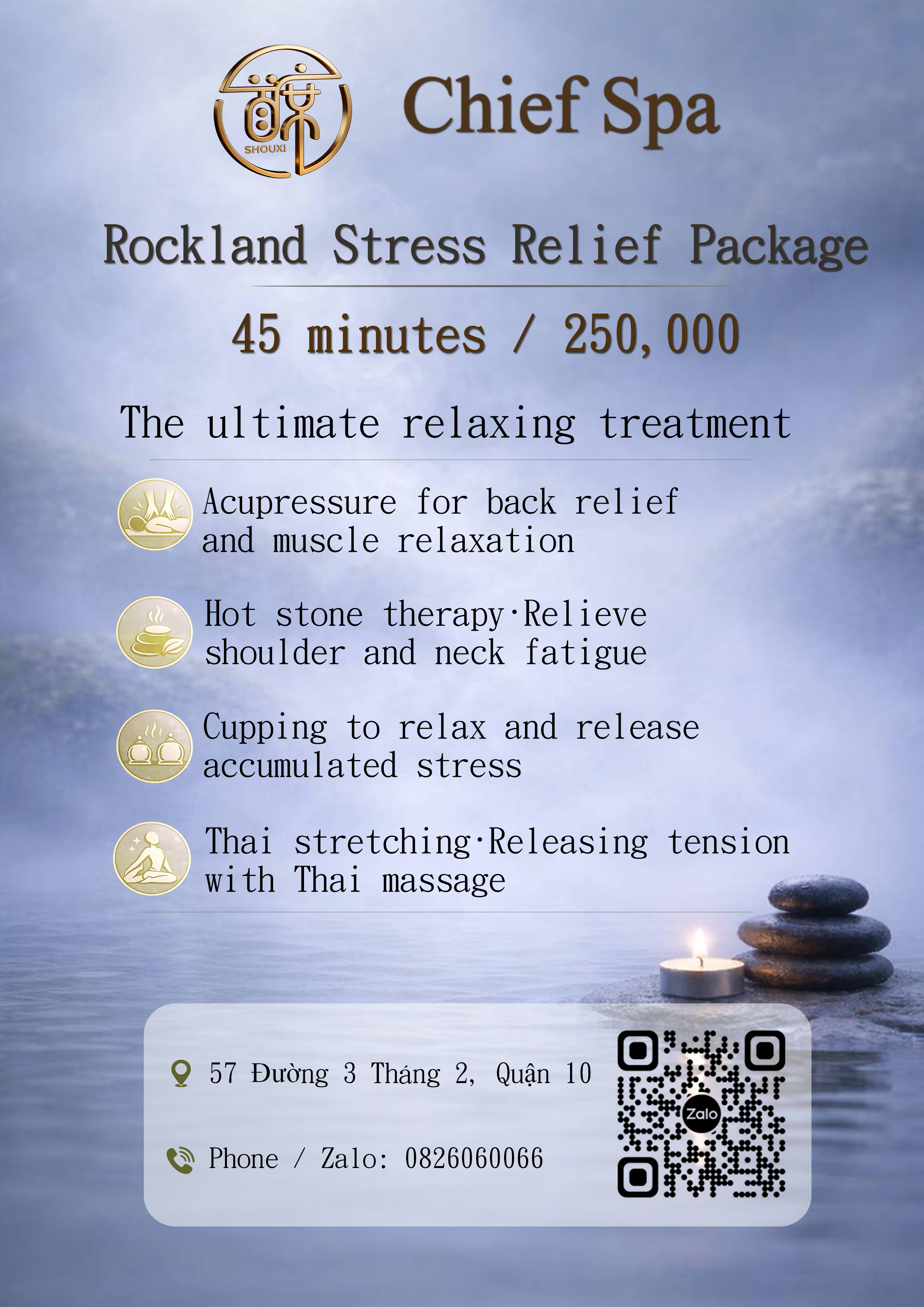 CHIEF SPA spa service menu and massage promotion in District 10 Ho Chi Minh | near KKV Q10 in District 10, Ho Chi Minh City